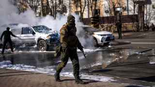 Киев в третий день специальной военной операции России.