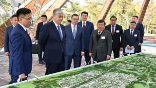 Президент Казахстана Касым-Жомарт Токаев во время рабочей поездки в Алматинскую область